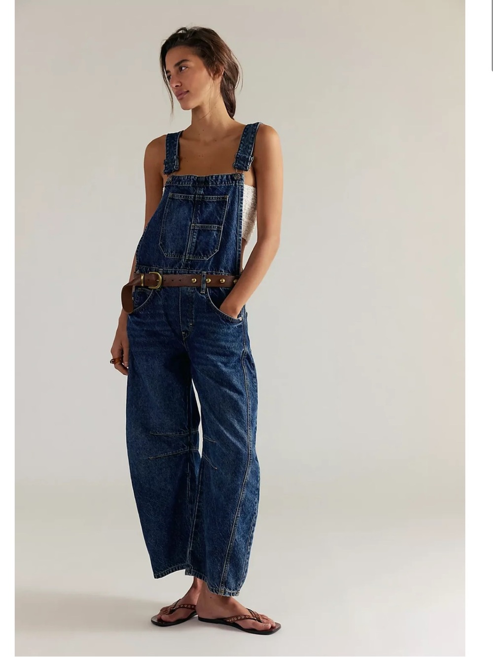 Free People We The Free Good Luck Barrel Overalls